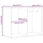 vidaXL Armoire de dressing vieux bois 80x40x65 cm bois d'ingénierie
