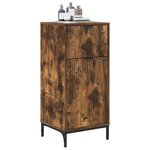 vidaXL Cabinet de salle de bain Chêne fumé 39 5 x 36 x 88 cm