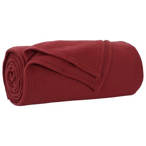 vidaXL Couvertures à jeter 24 Pièces Rouge Bordeaux 170 x 130 cm Toison
