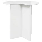 vidaXL Table d'appoint avec stockage 2 Pièces Blanc brillant Ø 39 x 38 cm