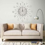 325165 vidaxl wall clock silver 40 cm metal