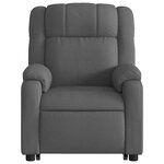 vidaXL Fauteuil inclinable de massage électrique Gris foncé Tissu