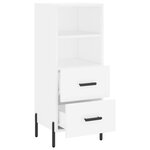 vidaXL Buffet blanc 34 5x34x90 cm bois d'ingénierie