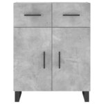 vidaXL Buffet gris béton 69 5x34x90 cm bois d'ingénierie