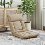 vidaXL Fauteuil de sol ajustable Gris clair Tissu