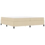vidaXL Lit à ressorts Crème 200 x 200 cm tissu