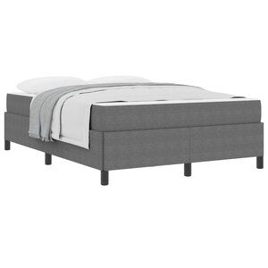 vidaXL Cadre de lit avec matelas Gris clair 160 x 200 cm tissu