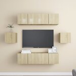 vidaXL Ensemble de meubles TV 6 Pièces Chêne sonoma Bois d'ingénierie