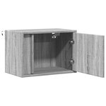 vidaXL Table de chevet murale avec lumières LED sonoma gris