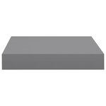 vidaXL Étagères murales flottantes 4 Pièces gris 23x23 5x3 8 cm MDF