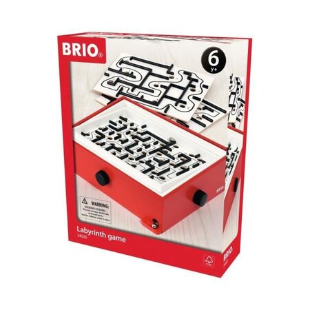 Brio Jeu de Labyrinthe et 2 planches de jeu - Jeu d'adresse en bois - Ravensburger - Enfant et adulte des 6 ans - 1 joueur - 34020