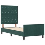 Cadre de lit vidaXL Vert foncé 80x200 cm Velours