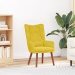 Fauteuil relaxant vidaXL en velours jaune