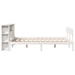 vidaXL Lit bibliothèque sans matelas blanc 120x190 cm bois pin massif