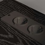 vidaXL Cabinet avec Station de Charge Chêne noir 61 x 46 x 67 cm