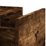 vidaXL Table de chevet murale chêne fumé 45x30x35 cm