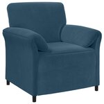vidaXL Canapé 1 place Bleu 88 x 83 x 95 cm Velours
