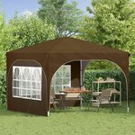 vidaXL Tente de fête pop-up 290 x 290 x 245 cm Taupe