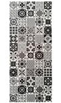 Tapis de Cuisine carreaux de Ciment 50 x 120 cm - Noir
