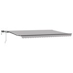 Store rétractable manuel vidaXL avec LED Gris clair 500x350 cm