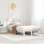 vidaXL Cadre de lit sans matelas blanc 100x200 cm bois de pin massif