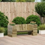 vidaXL Banc avec jardinières 167 5x60x65 cm bois de pin imprégné