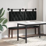 vidaXL Tête de lit suspendue Avec lumière LED Noir Velours