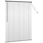 vidaXL Store de Fenêtre avec des rideaux Noir Aluminium