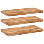 vidaXL Étagères flottantes 3 Pièces 80x40x4 cm acacia massif à l'huile