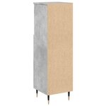 vidaXL Armoire de salle de bain gris béton 30x30x100 cm