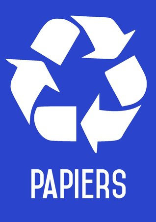 Autocollant vinyl - Recyclage papiers - L.210 x H.297 mm UTTSCHEID