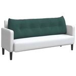 vidaXL Coussin de Dos Vert foncé 160 x 24 x 50 cm Velours