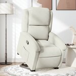 vidaXL Fauteuil inclinable Crème Velours