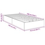 vidaXL Cadre de lit ottoman Chêne Sonoma 193 x 75 5 x 25 cm