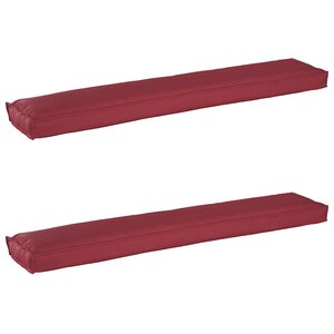 vidaXL Set de coussins de palette 2 pc Tissu Oxford Bordeaux