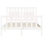 vidaXL Cadre de lit sans matelas blanc 140x200 cm bois de pin massif