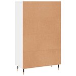 vidaXL Buffet haut blanc brillant 69 5x31x115 cm bois d'ingénierie