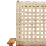 vidaXL Ensemble de bistro 3 Pièces beige résine tressée et bois massif
