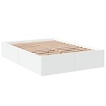 vidaXL Cadre de lit sans matelas blanc 120x190 cm