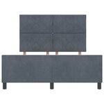 vidaXL Cadre de lit avec tête de lit Gris foncé 140 x 190 cm Velours