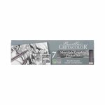 Set 6 crayons esquisse monilith graphite pur et gomme - boîte métal