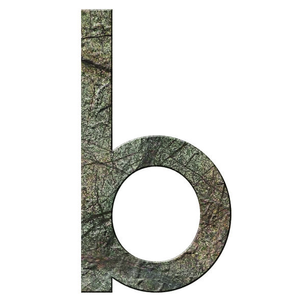 Numéro B- Numéro adhésif pour boîtes aux lettres- Pierre véritable 50 mm  ORIGINES