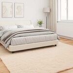 vidaXL Tapis en Fourrure Synthétique de Lapin Olite Taupe 240 x 240 cm