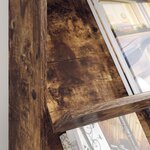 vidaXL Étagère à magazines avec étagère Chêne fumé 70 x 41 x 96 cm