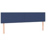vidaXL Sommier à lattes de lit avec matelas Bleu 160x200 cm Tissu