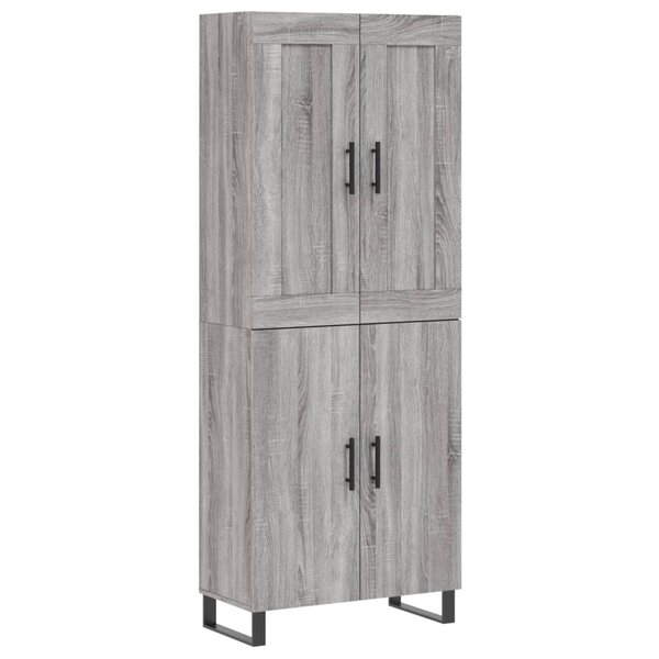 vidaXL Buffet haut Sonoma gris 69 5x34x180 cm Bois d'ingénierie