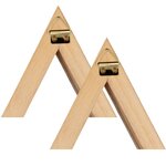 2 étagères murales bois montagne 37 x 30 cm