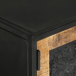 vidaXL Meuble TV 110x30x40 cm bois massif de manguier et fer