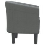 vidaXL Chaise cabriolet gris foncé tissu