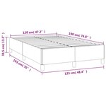 vidaXL Cadre de lit sans matelas crème 120x190 cm similicuir